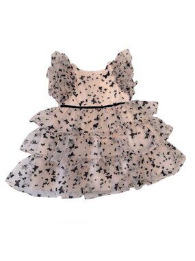 Pippin and Julie Toddler Girls Ruffled Flutter Sleeve Birthday Party Dress 3T